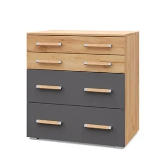 Комод Виора, Дуб золотой/Графит 